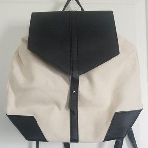 NEW Deux Lux Canvas Vegan Leather Backpack Purse